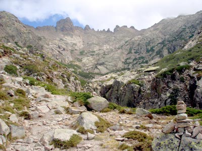 Blick zurück zur Brèche du Capitello