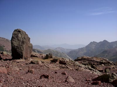 Blockwurf oberhalb der Refuge