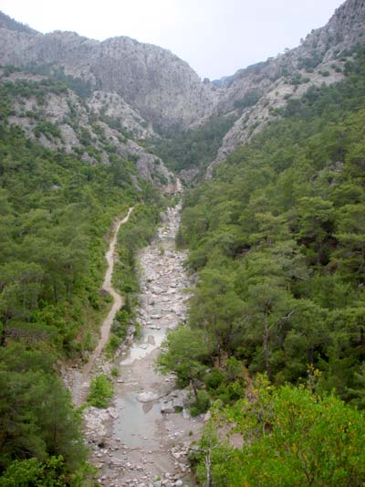 Unterhalb der Schlucht